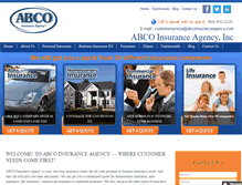 Tablet Screenshot of abcoinsuranceagency.com